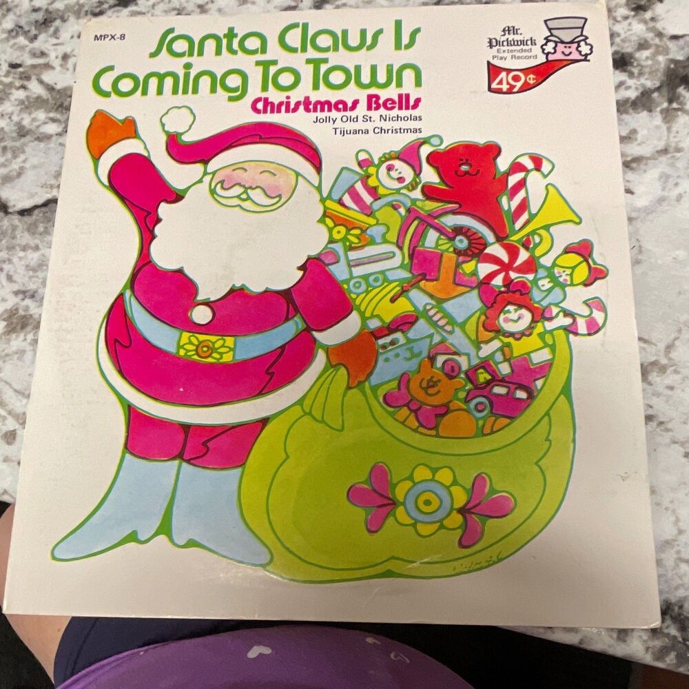 Mr. Pickwick MPX-8 Santa Claus Is Coming To Town 7" 45RPM Black Vinyl EP